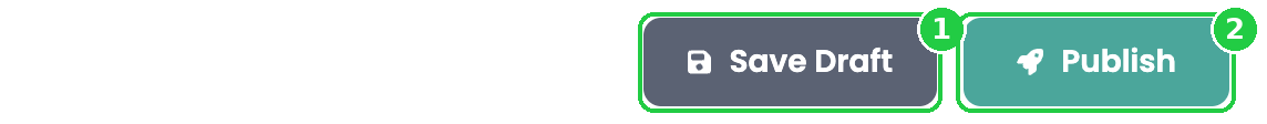 The Save Draft and Publish buttons