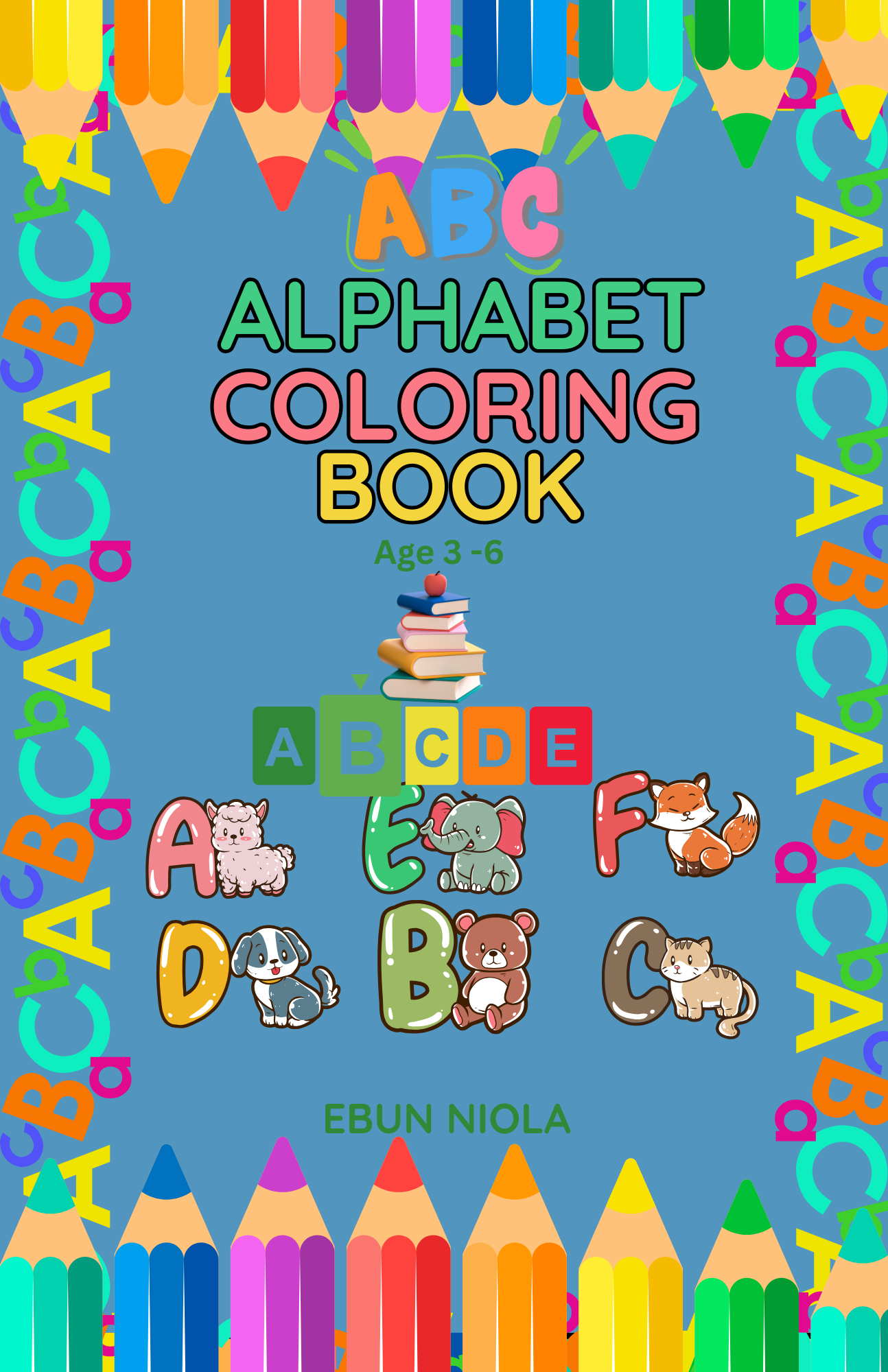 Alphabet coloring books for kids learning age 4-8