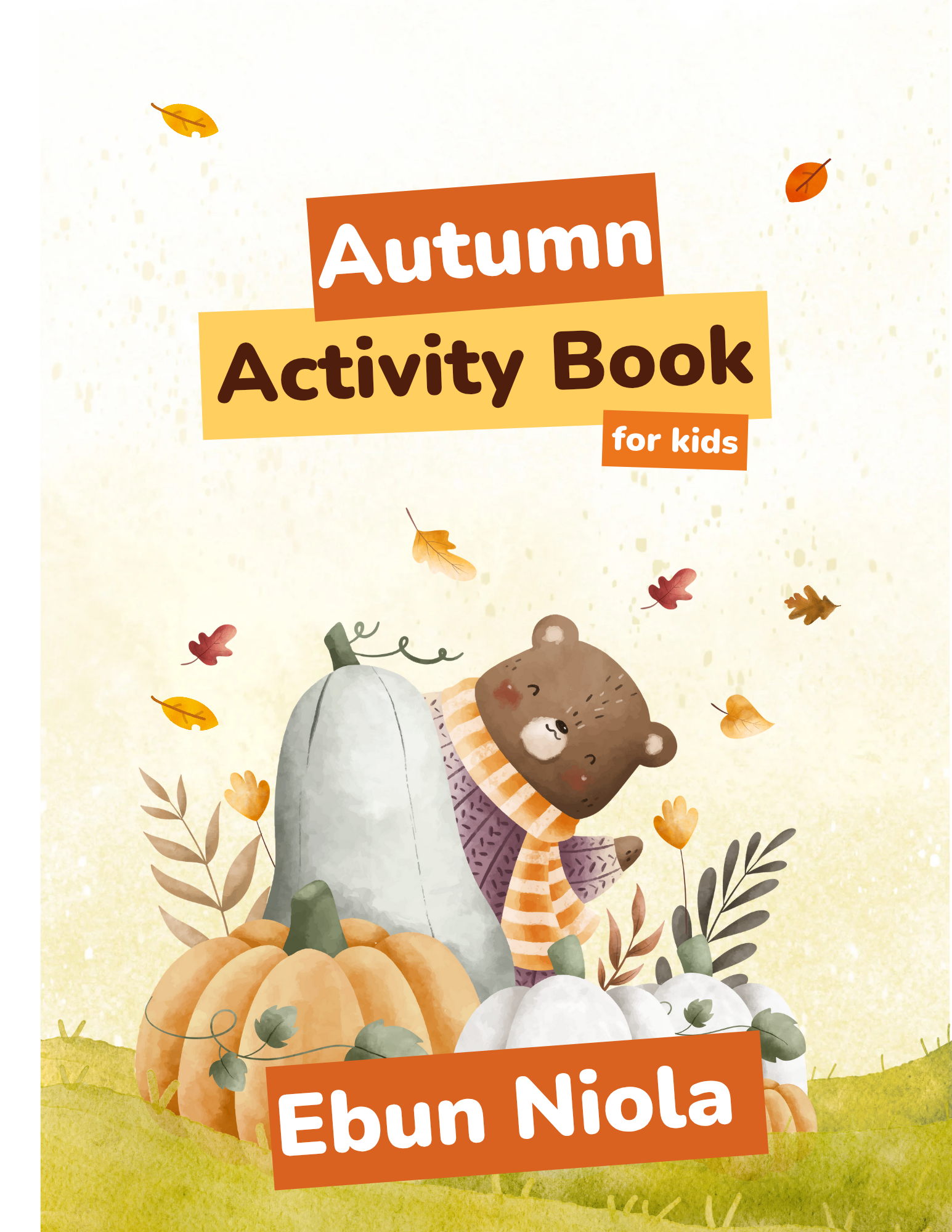 Autumn kids activities learning book