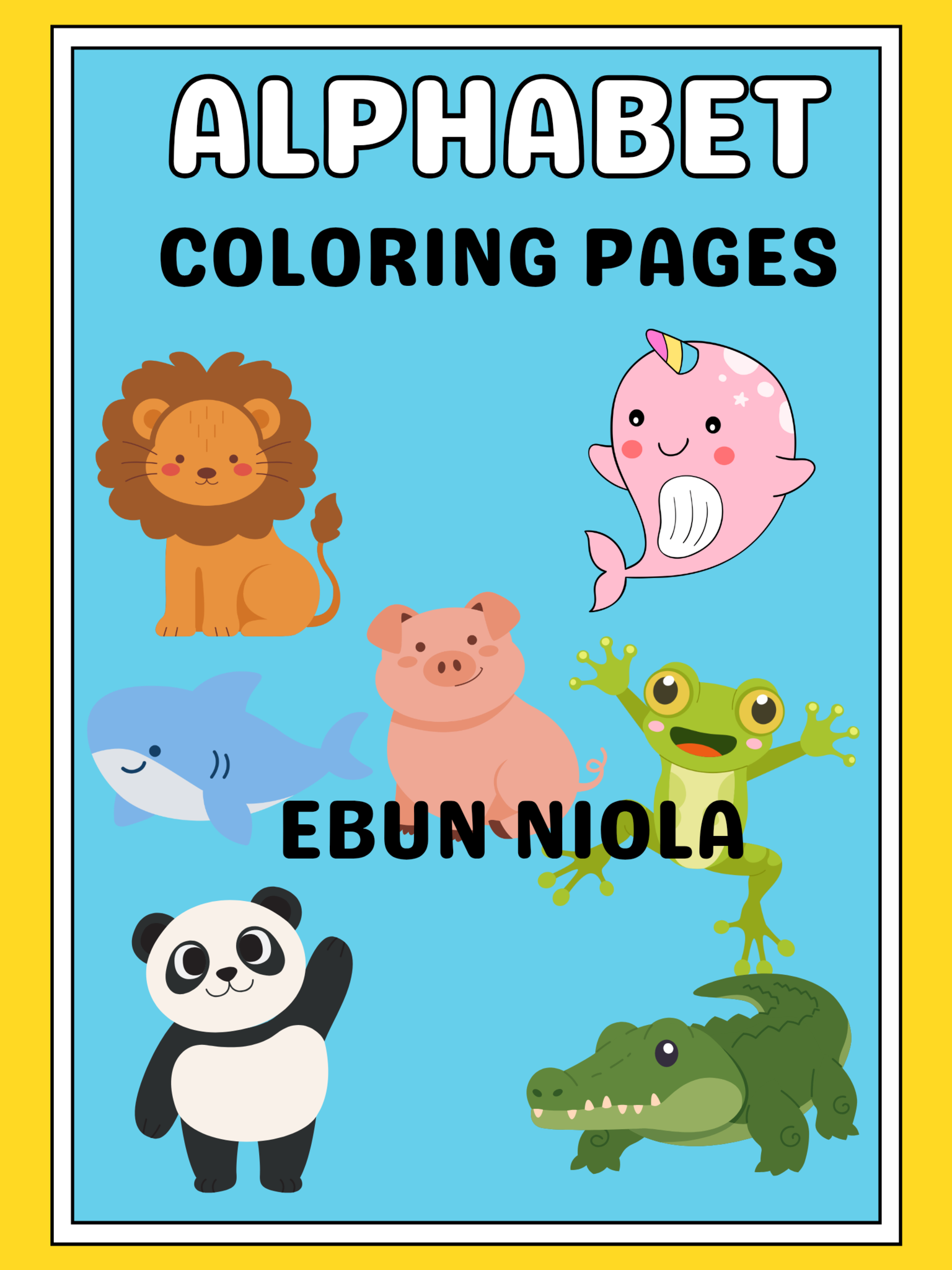 Alphabet coloring page for preschool kids