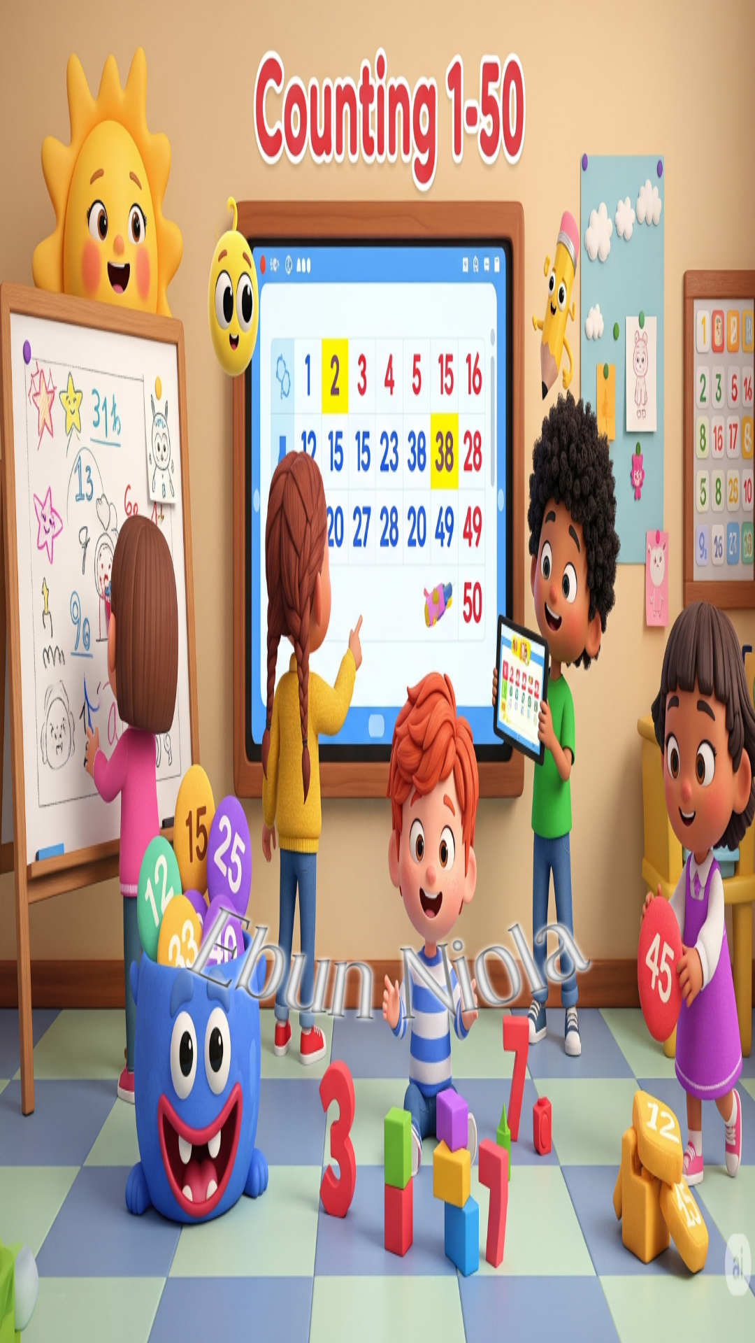 COUNTING NUMBER WITH OBJECTS 1-50