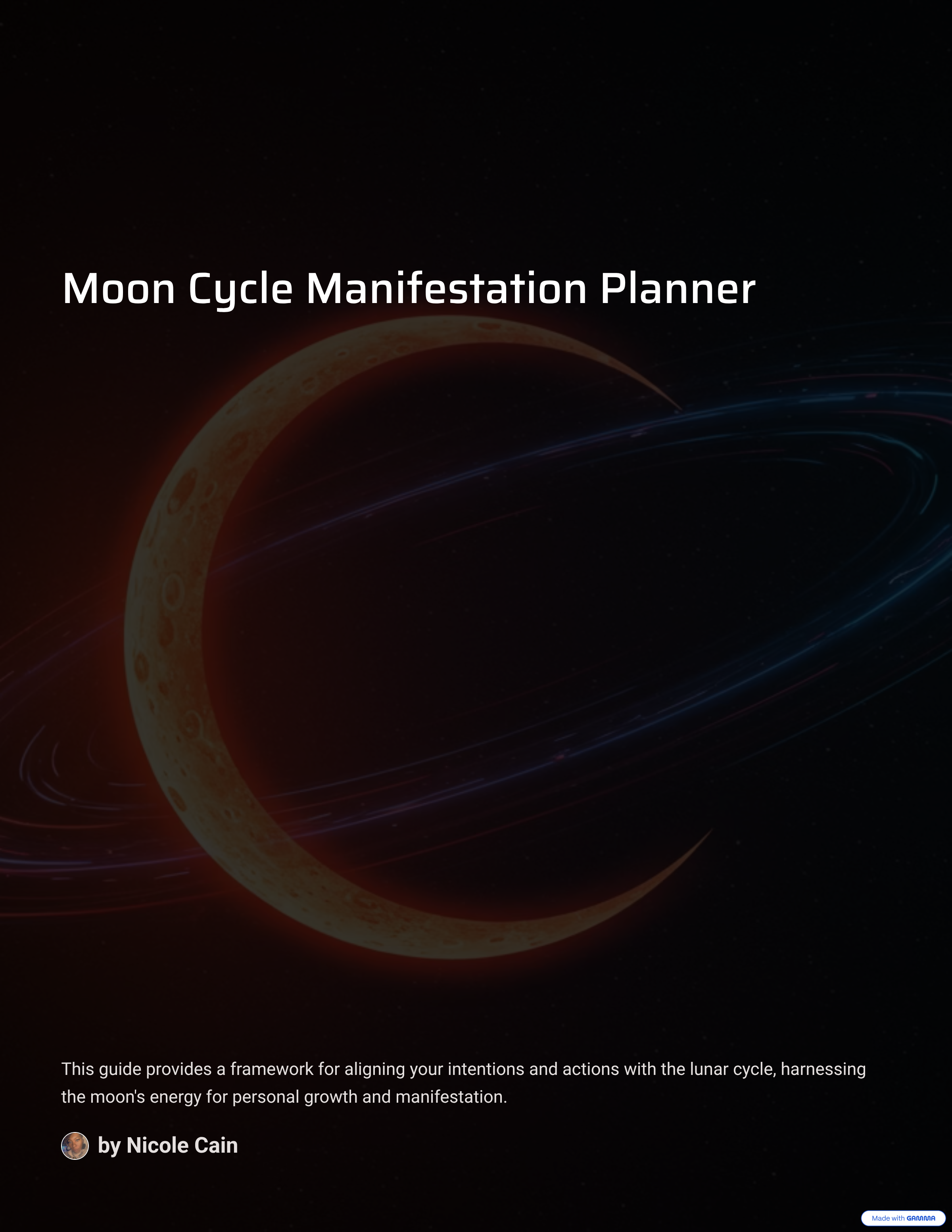 Moon Cycle Manifestation Planner