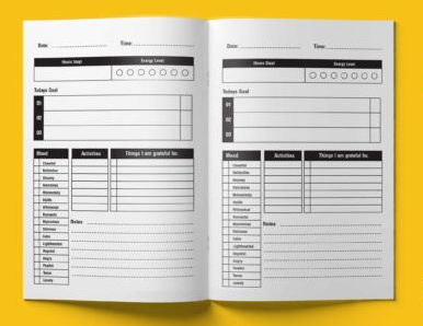 Mood Journal Mental Health  120 total pages