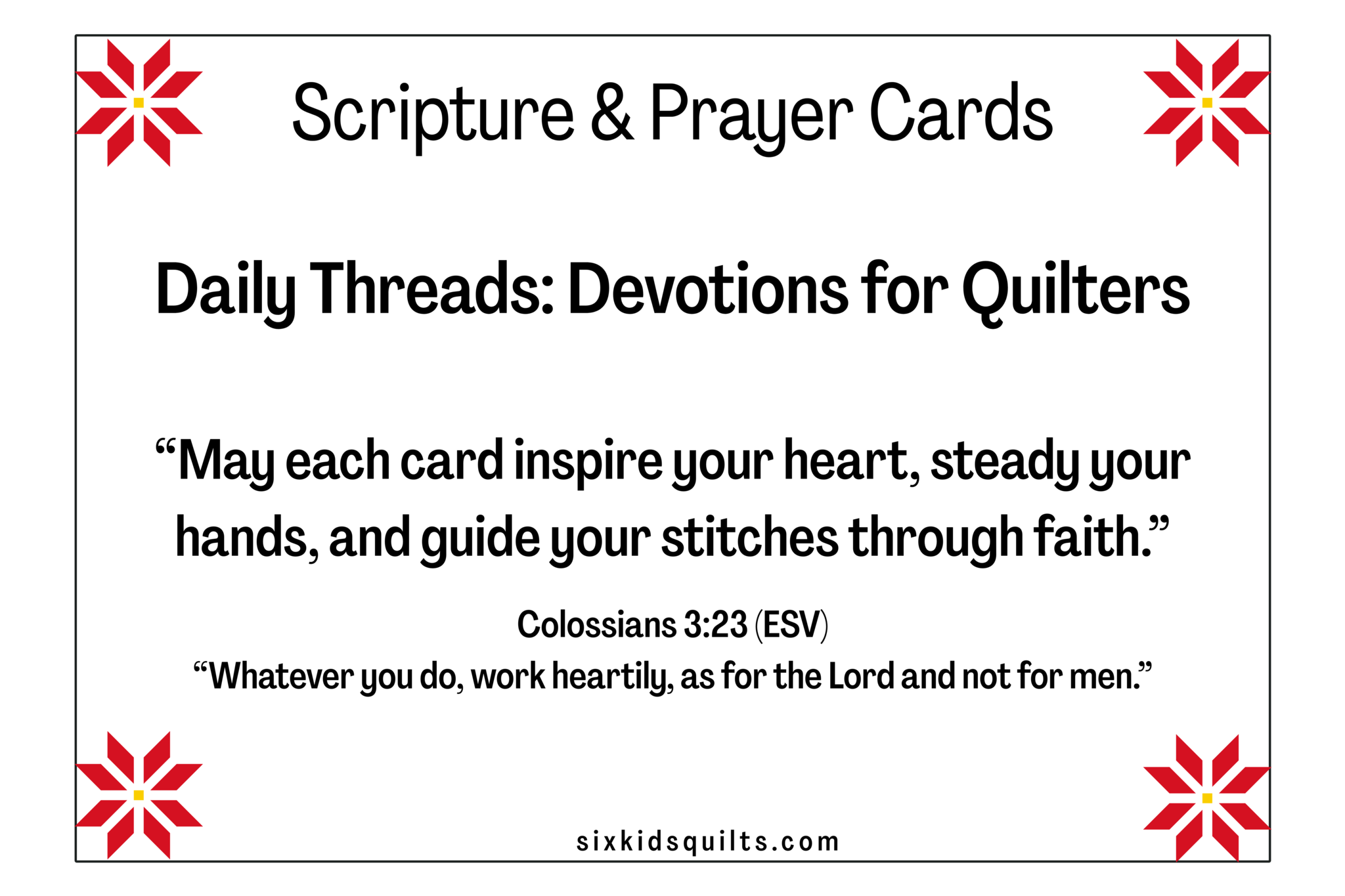 Scripture & Prayer - Cards Daily Threads: Devotions for Quilters