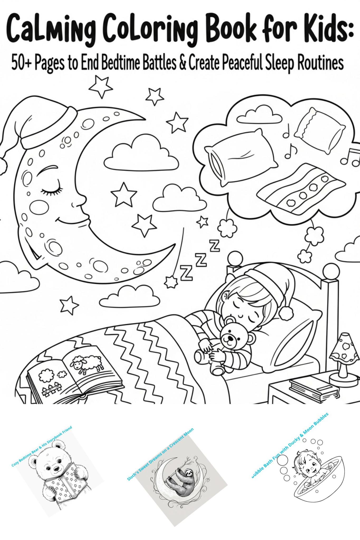 Calming Coloring Book for Kids: 50+ Pages to End Bedtime