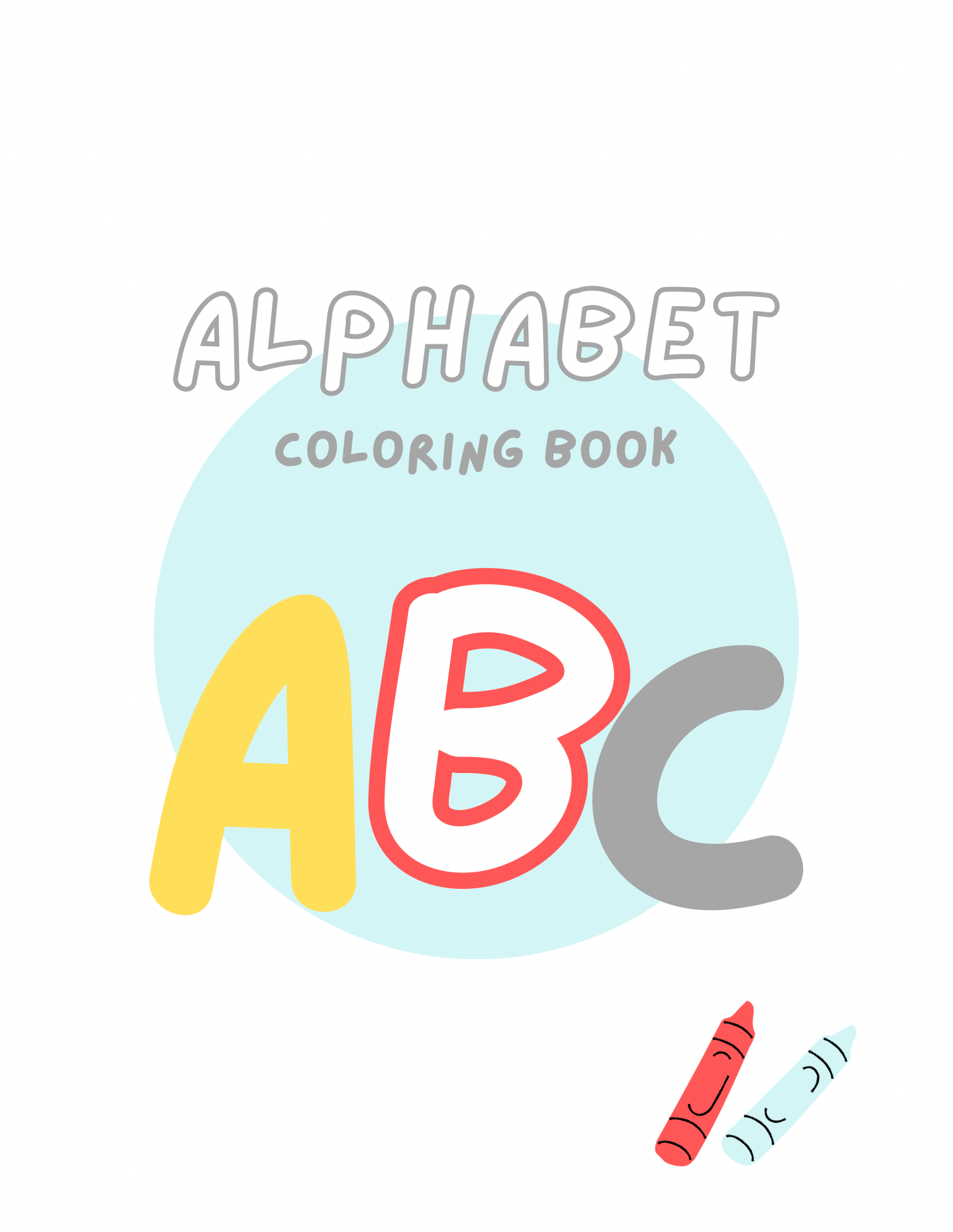 Learning alphabet coloring book