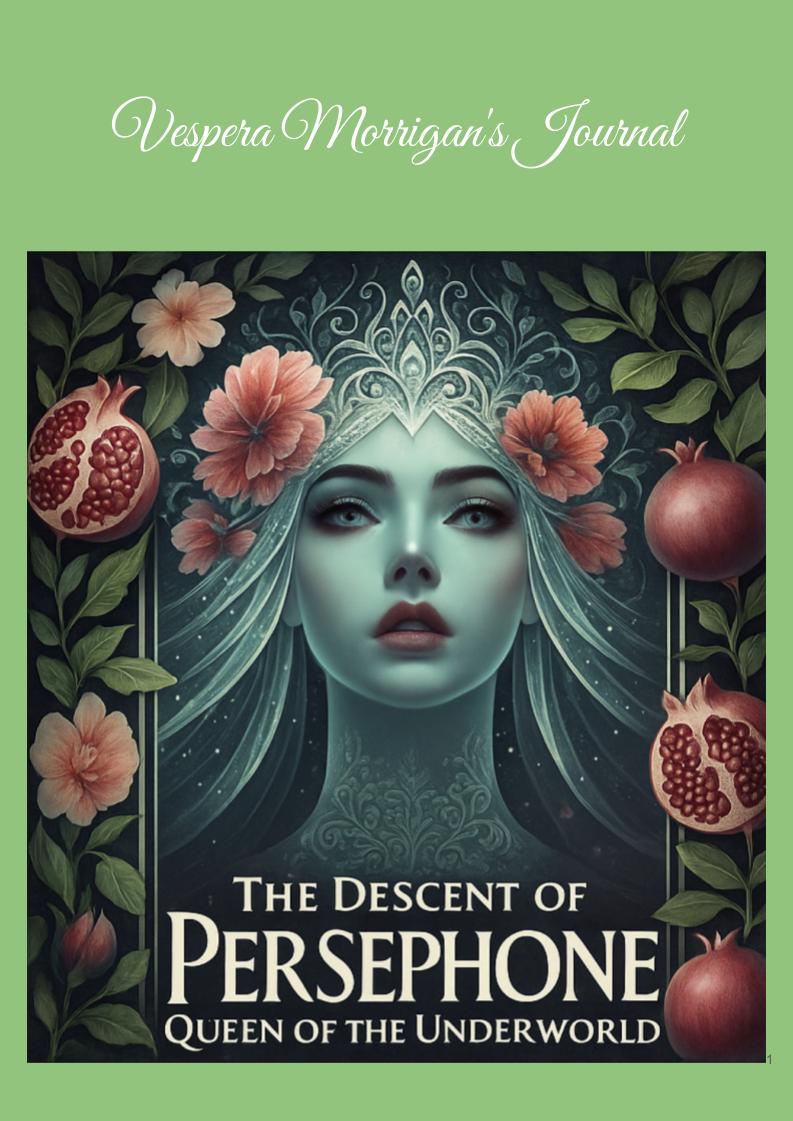 The Descent of Persephone: Vespera Morrigan Journal