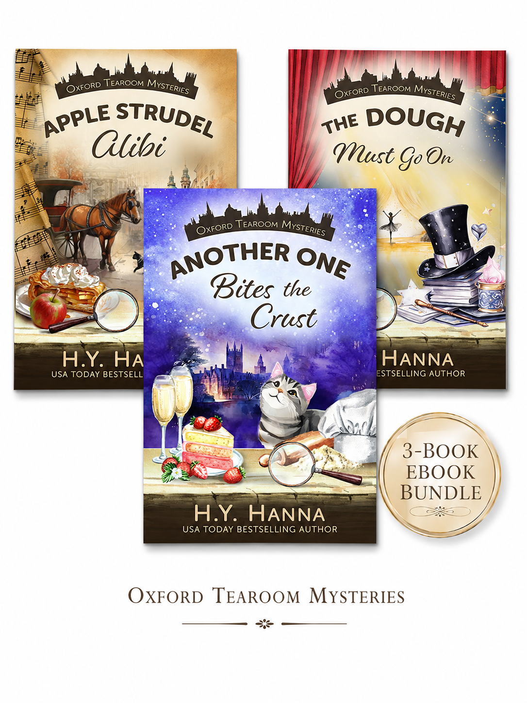 Oxford Tearoom Mysteries: Books 7-9 Bundle (a culinary cozy mystery & British whodunit set in Oxford)