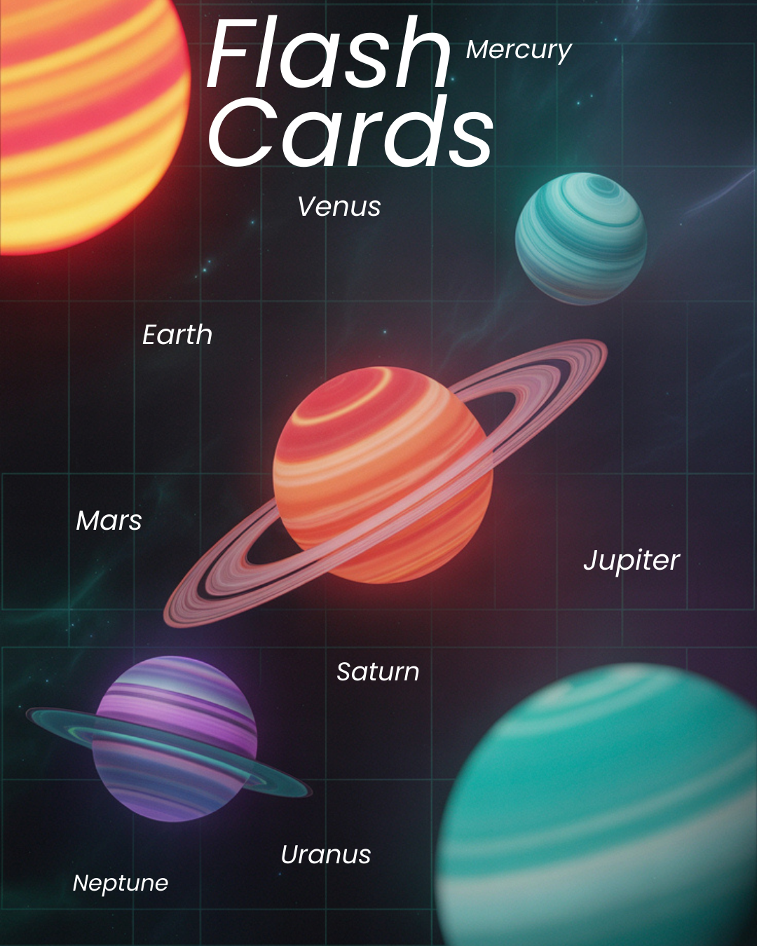  Flash Cards of the Solar System Planets – Fun & Educational