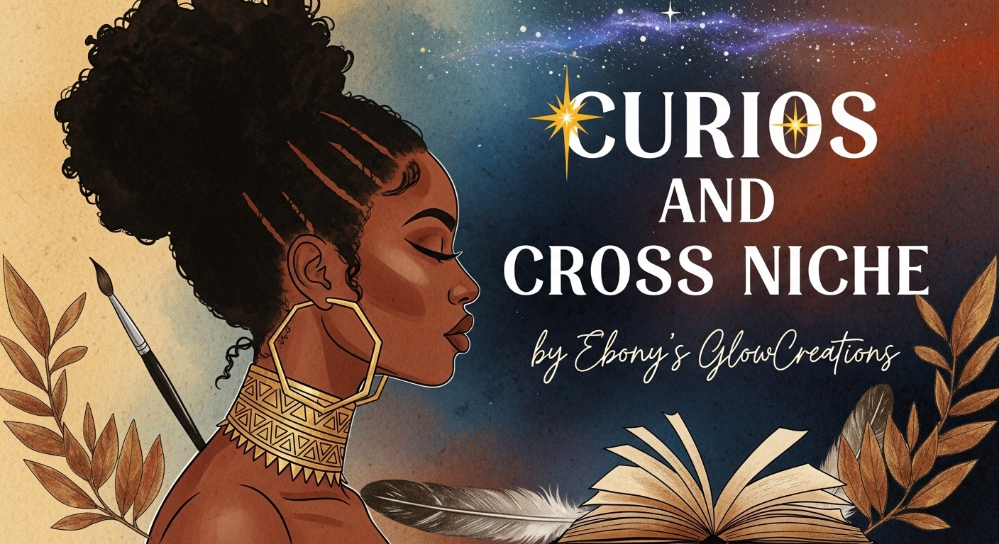 Curios and Cross Niche – Afro-Boho Muse Banner by Ebony’s GlowCreations