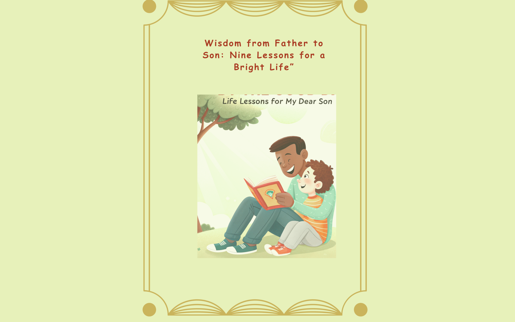Wisdom from Father to Son A Father’s 9 Lessons to Guide His Child Through Life By The Good Dad دروس الحياة من أبٍ لابنه