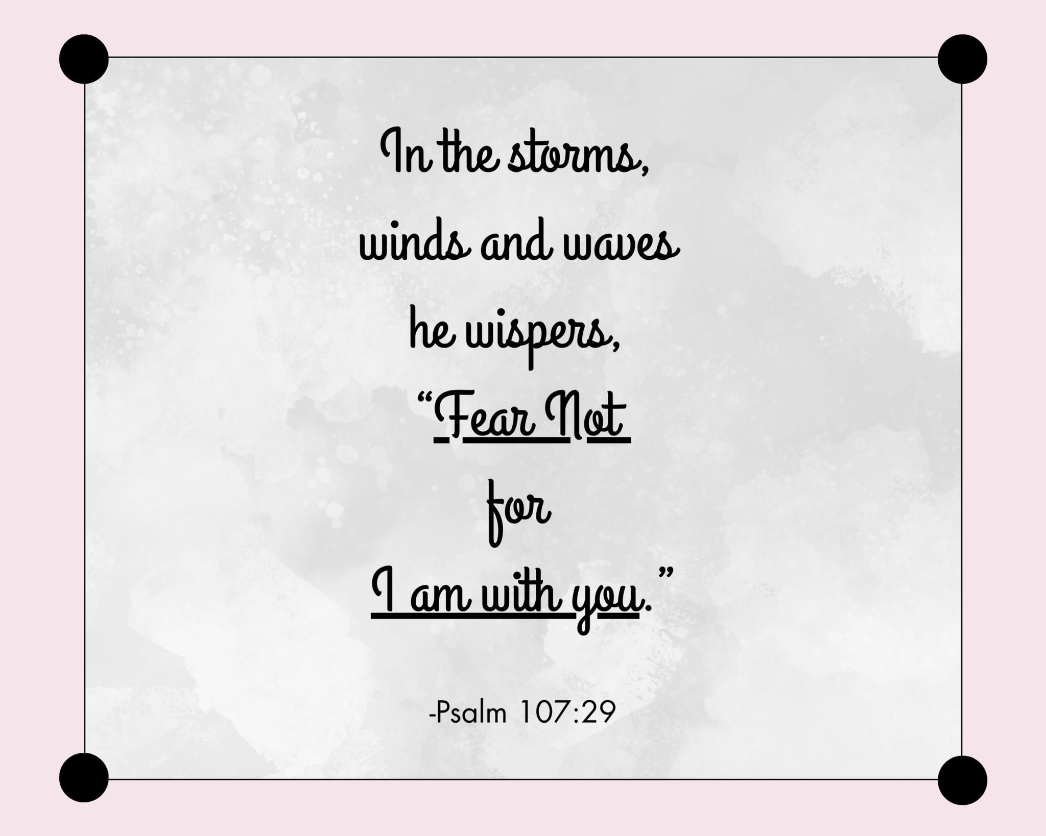 Digital Wall Art Poster Size Scripture Psalm 107:29