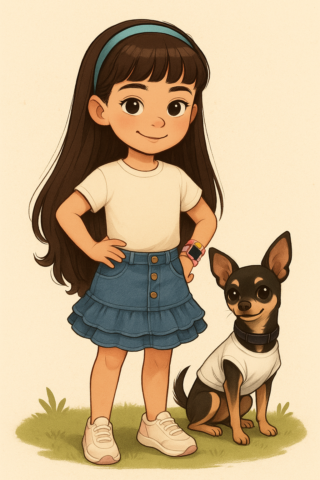 Eliana and Lucky the Lucky Dog