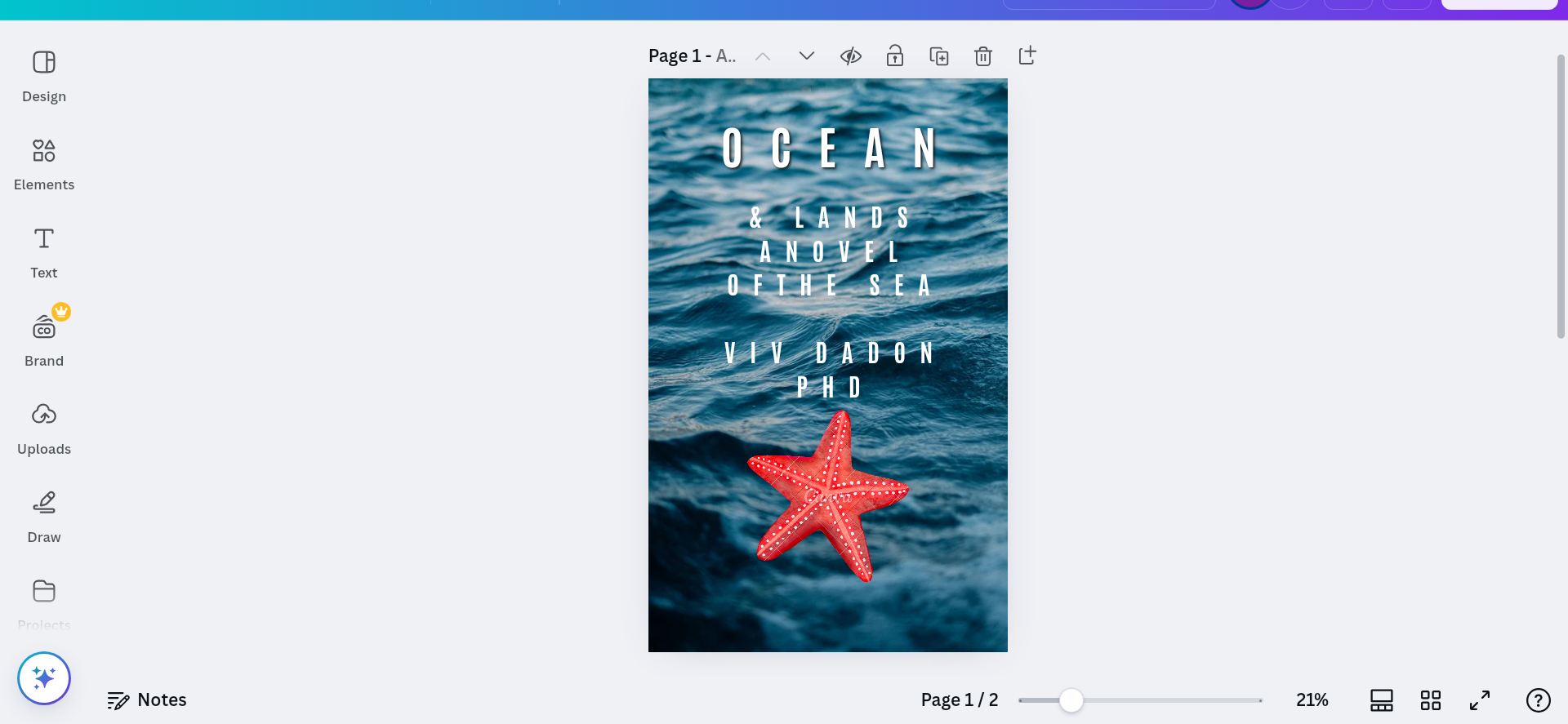 Ocean Maritime Novel and Voyager Book: Dr V Lunde Dadon, PhD