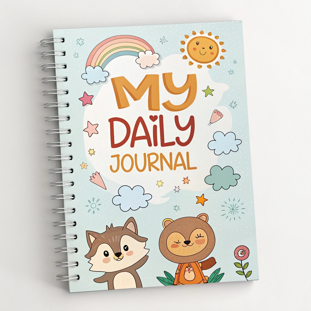 My Daily Journal - Printable Kids Journal Pages with Cute Stickers
